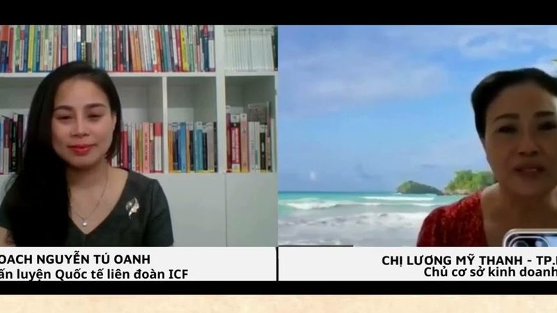 Chị Lương Mỹ Thanh, chủ cơ sở kinh doanh vải TP.HCM, chia sẻ cảm nhận sau khóa Coach Skill